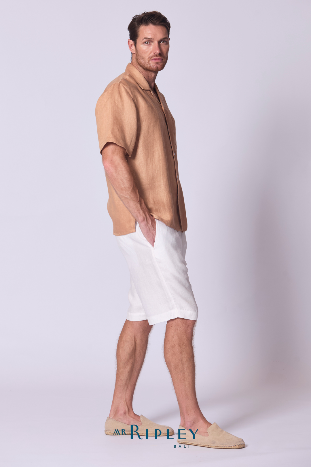 Camp Linen Shirt in Straw