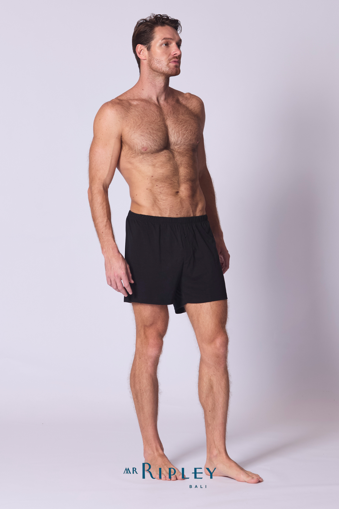 Cotton Supima Boxer Short in Black