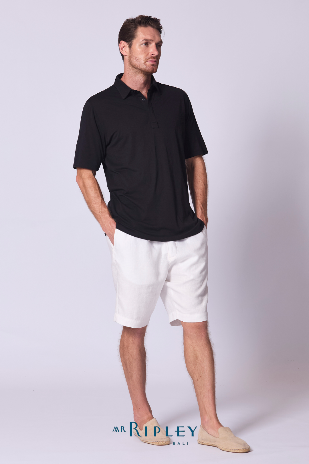 Cotton Supima Classic Polo Shirt in Black