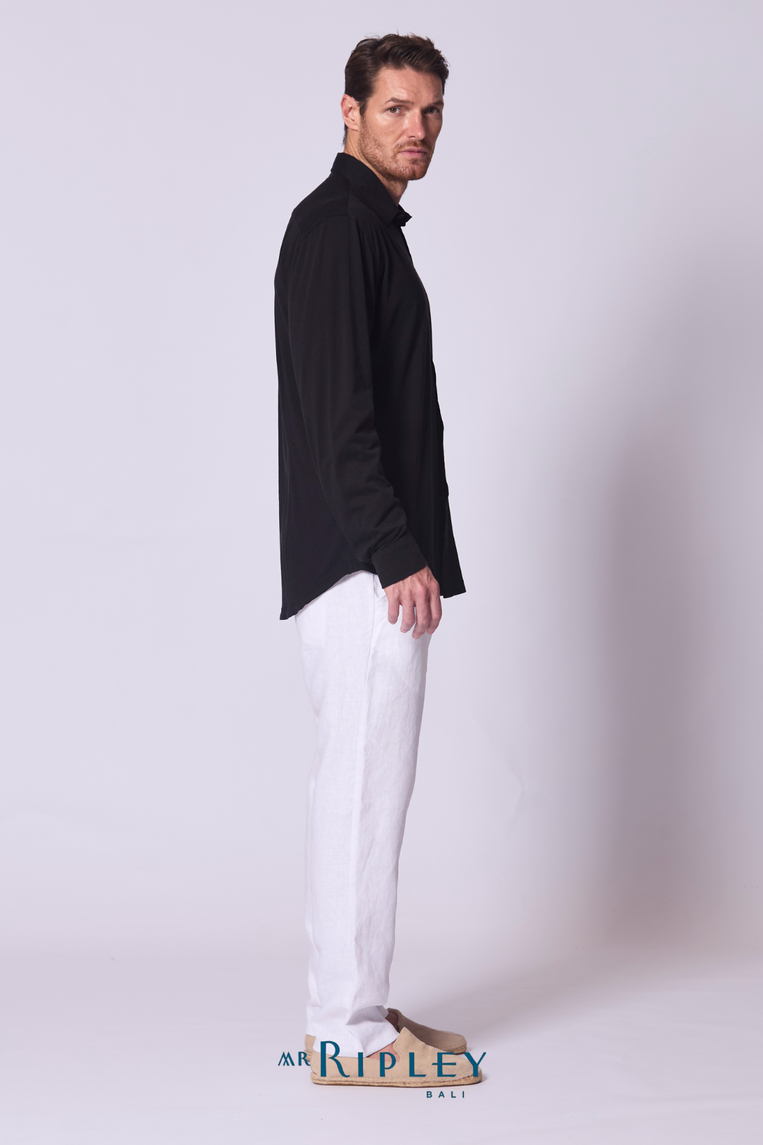 Cotton Supima Jersey Shirt in Black