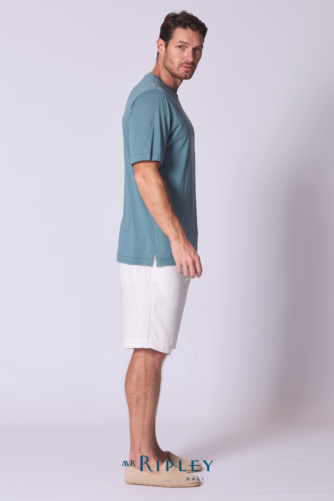 Cotton Supima Classic T Shirt in Capri Blue