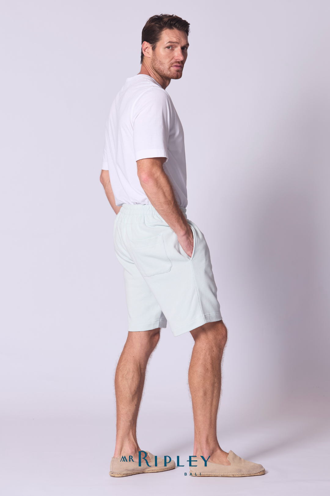 Relaxed French Terry Short in Ceramic