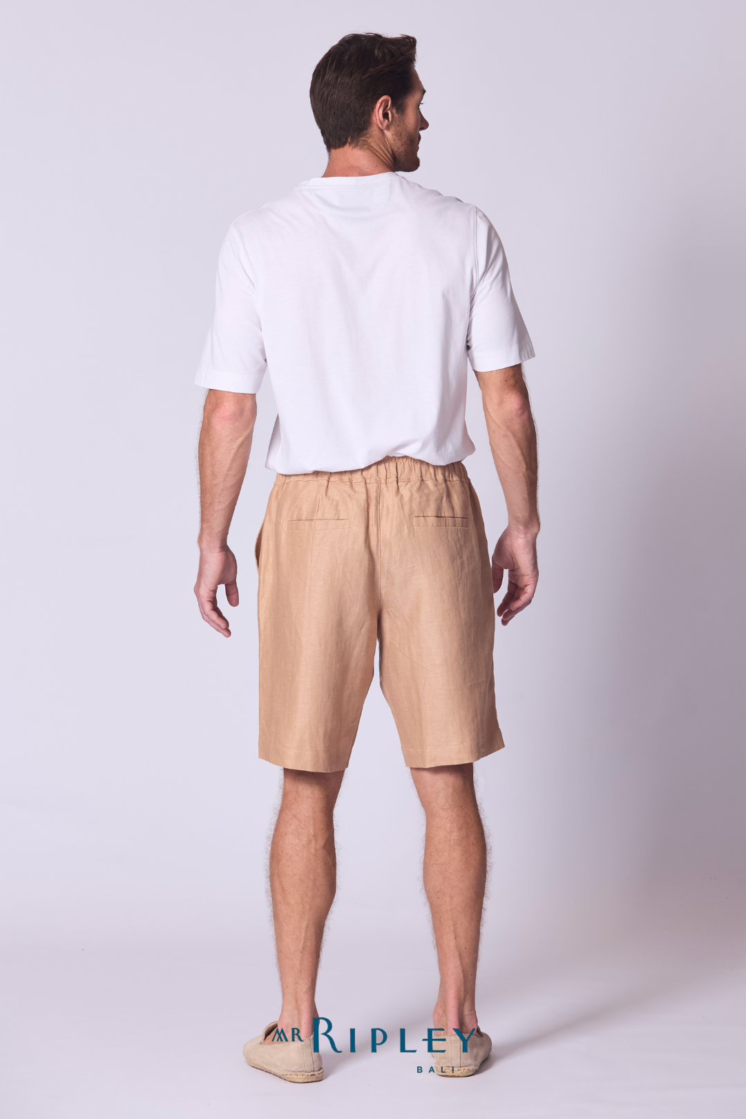 Relaxed Linen Short in Straw