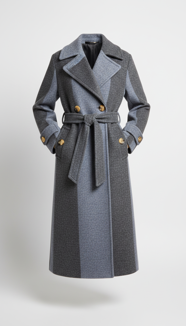 Brushed Gold-Accented Overcoat