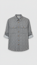 Pale Steel Patterned Shirt