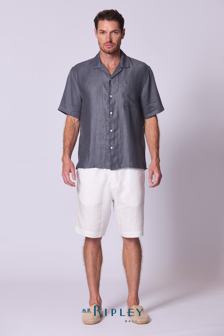 Camp Linen Shirt in  Amethyst