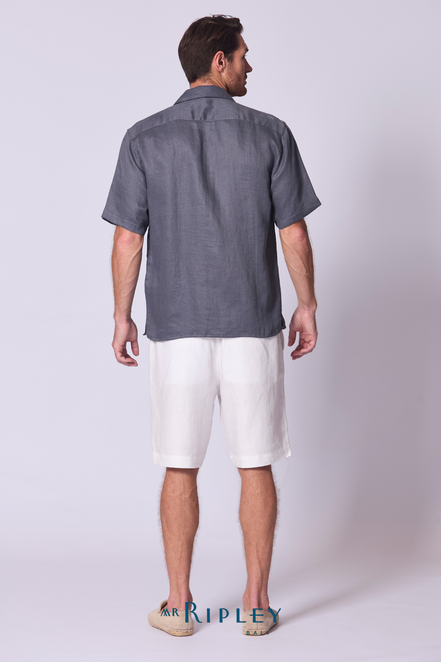 Camisa de lino Camp en amatista