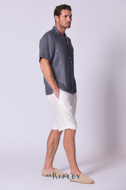 Camisa de lino Camp en amatista