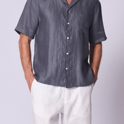 Camp Linen Shirt in  Amethyst