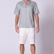 Camp Linen Shirt in Dove Grey