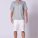 Linen Camp Shirt in Dove Grey