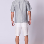 Camp Linen Shirt in Dove Grey