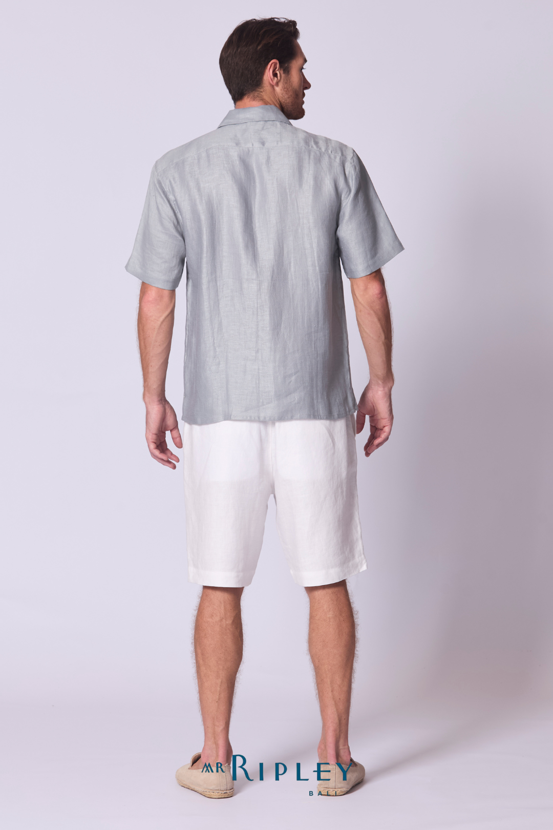Camp Linen Shirt in Dove Grey