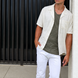 Linen Viscose Camp Shirt Cream