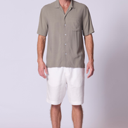 Camp Shirt Cotton Blend in Khaki