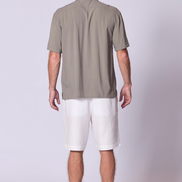 Camp Shirt Cotton Blend in Khaki