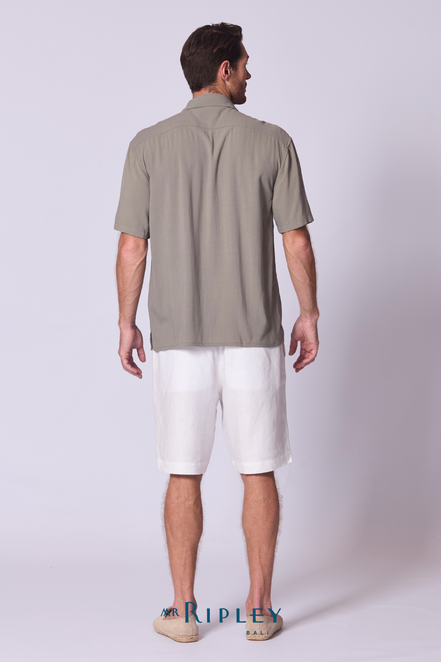 Camp Shirt Cotton Blend in Khaki