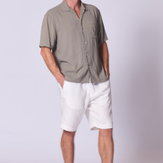 Camp Shirt Cotton Blend in Khaki