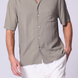 Kemeja Katun Camp Warna Hijau Olive