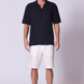 Linen Viscose Camp Shirt Navy Blue
