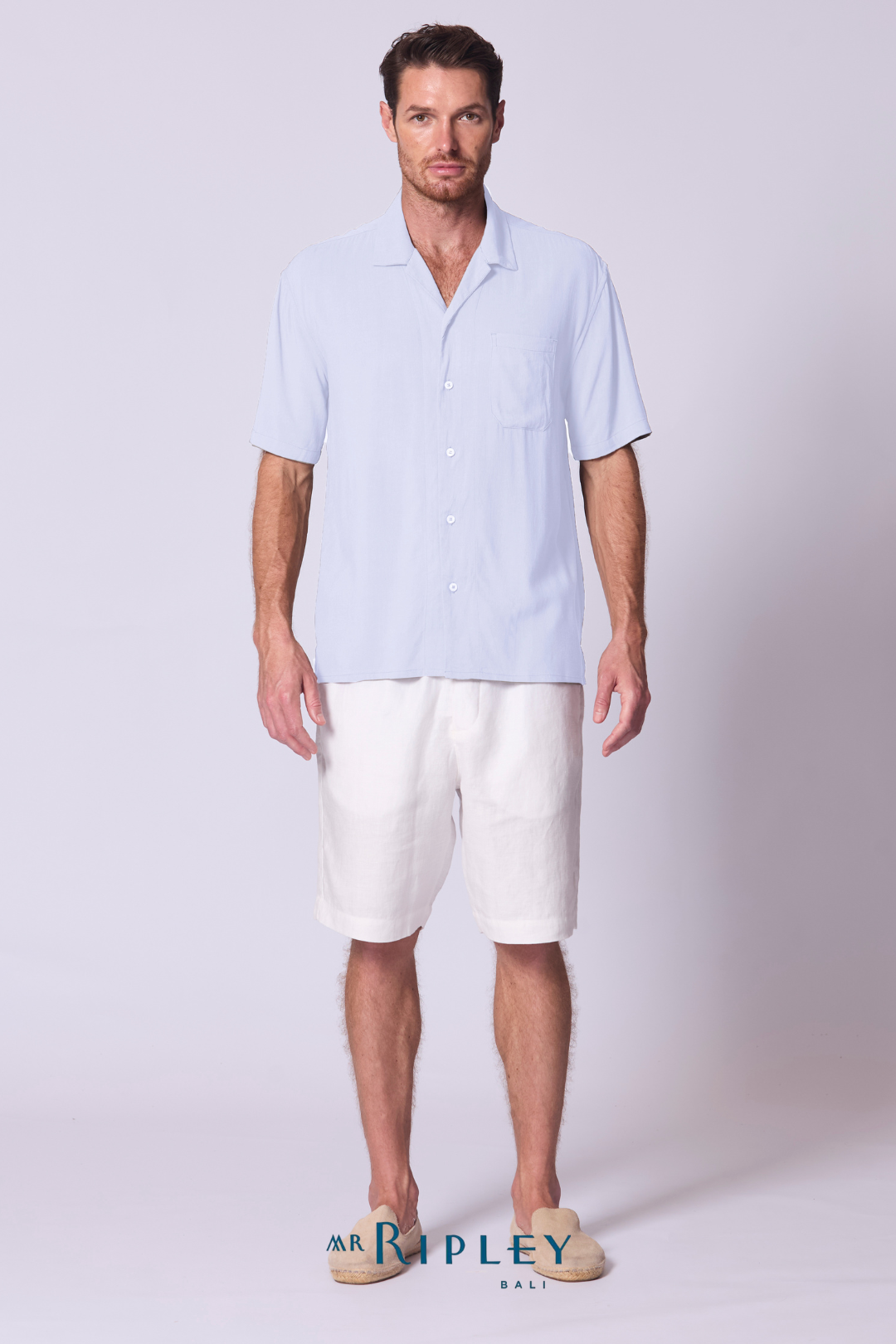 Camp Shirt Cotton Blend in Chambray