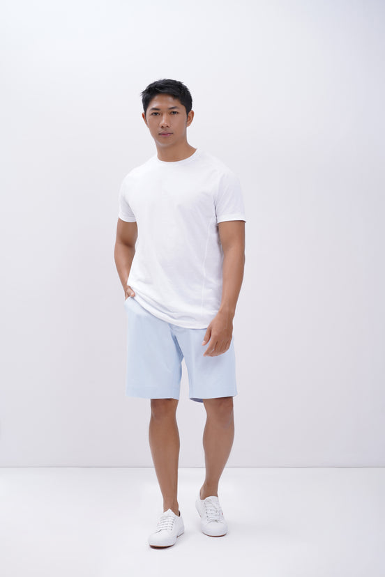 Cotton Twill Tailored Shorts Navy