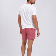 Swim Short Print in Melon Navy