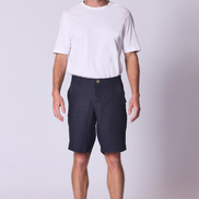 Classic Linen Short in Navy