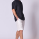 Short Sleeve Linen Shirt with Seam Detail Navy Blue