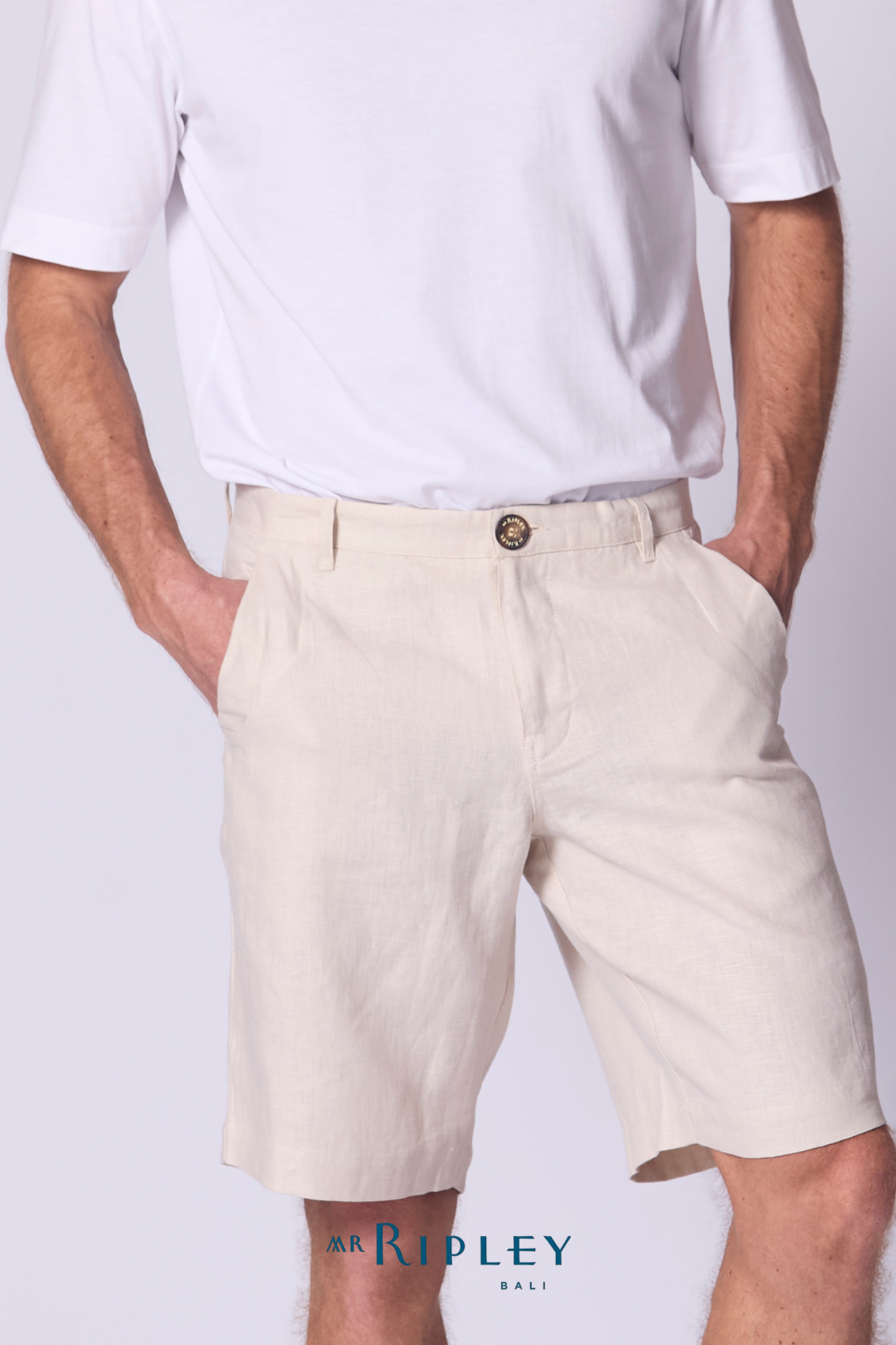 Classic Linen Short in Stone