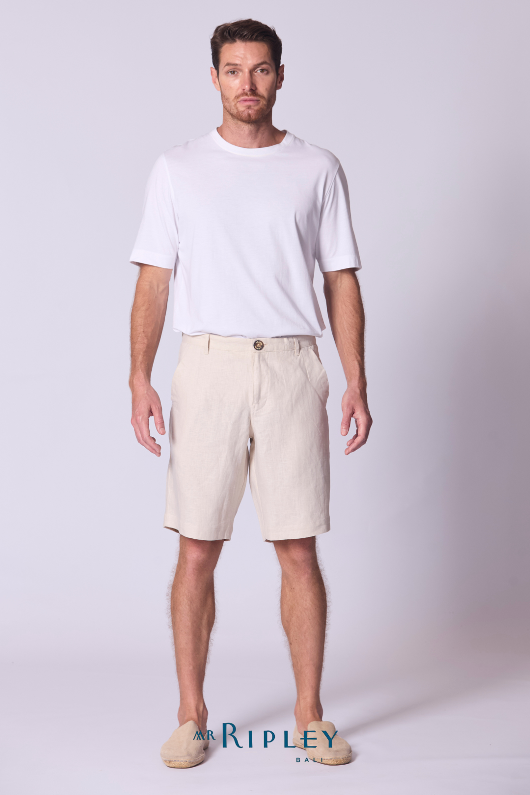 Classic Linen Short in Stone