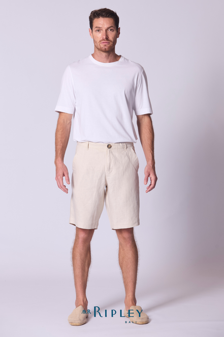 Classic Linen Short in Stone