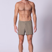 Cotton Supima Boxer Short in Khaki