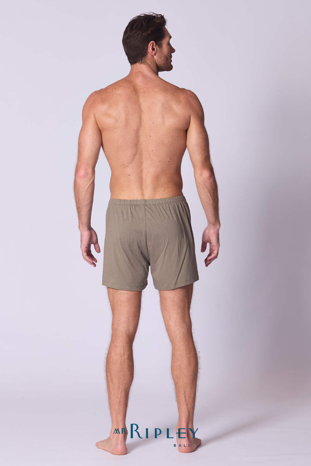 Cotton Supima Boxer Short in Khaki