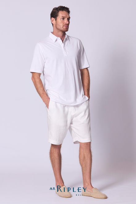 Cotton Supima Classic Polo Shirt in White