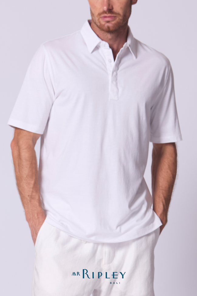 Cotton Supima Classic Polo Shirt in White