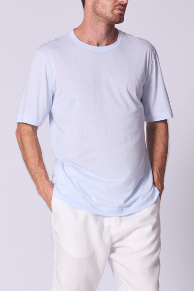 Cotton Supima Classic T Shirt in Chambray