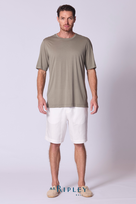 Camiseta clásica Supima de algodón color caqui