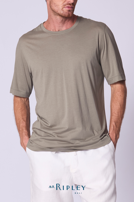 Camiseta clásica Supima de algodón color caqui
