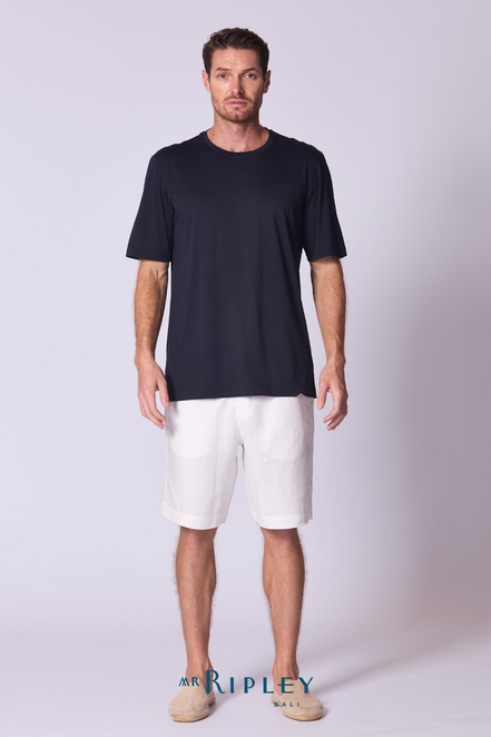 Cotton Supima Classic T Shirt in Navy