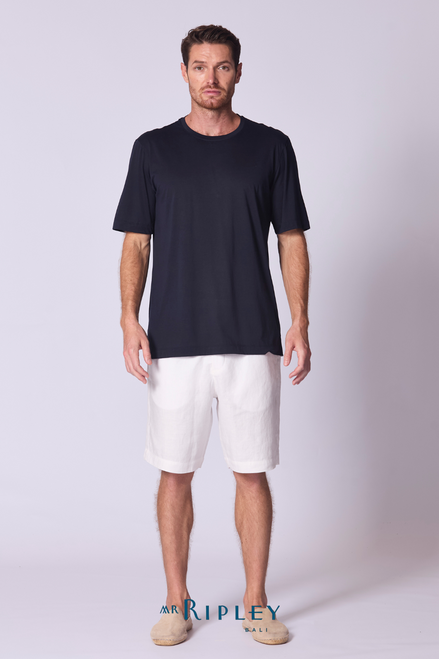 Camiseta Clásica de Algodón Supima en Azul Marino