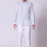 Cotton Supima Jersey Shirt in Chambray