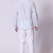 Cotton Supima Jersey Shirt in Chambray