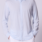 Cotton Supima Jersey Shirt in Chambray