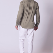 Cotton Supima Jersey Shirt in Khaki