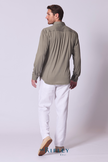 Cotton Supima Jersey Shirt in Khaki