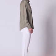 Cotton Supima Jersey Shirt in Khaki
