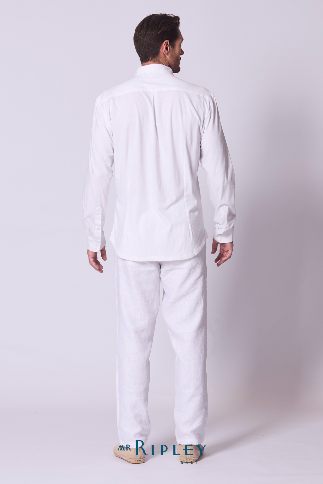 Cotton Supima Jersey Shirt in White