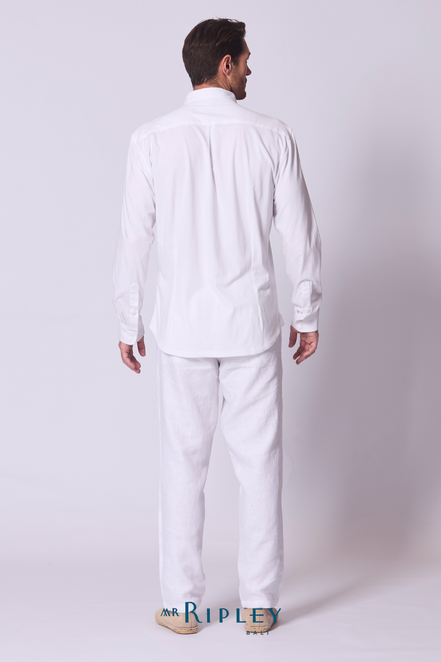 Cotton Supima Jersey Shirt in White