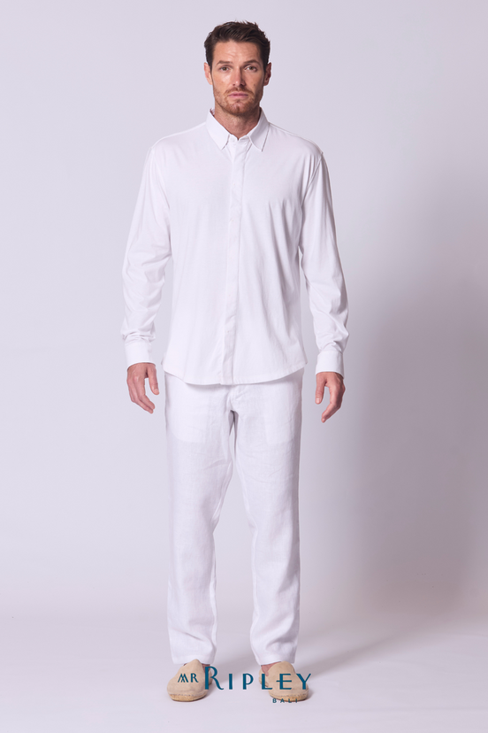 Camiseta de algodón Supima en blanco